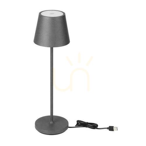 Skontrolujte V-TAC 2W LED nabíjacia stmievateľná nočná lampa IP54 sivá VT-7522 3000K 200lm.