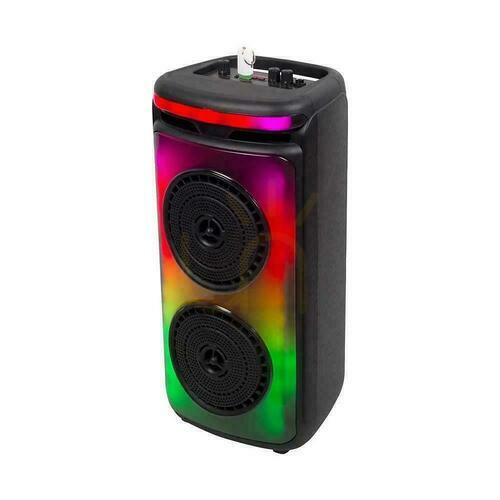 Skontrolujte V-TAC Prenosný reproduktor 400 W Mikrofón Diaľkové ovládanie BT USB TF FM AUX TWS KARAOKE VT-4000W.