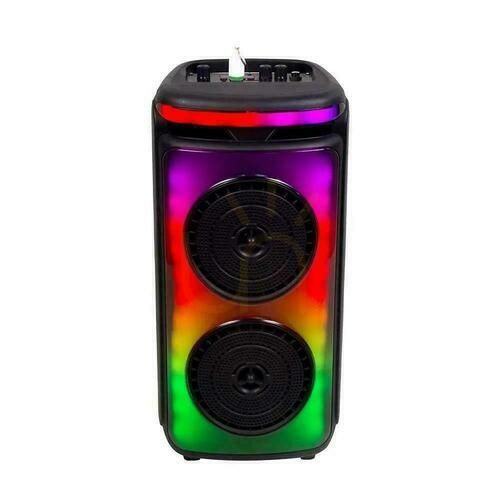 Skontrolujte V-TAC Prenosný reproduktor 400 W Mikrofón Diaľkové ovládanie BT USB TF FM AUX TWS KARAOKE VT-4000W.