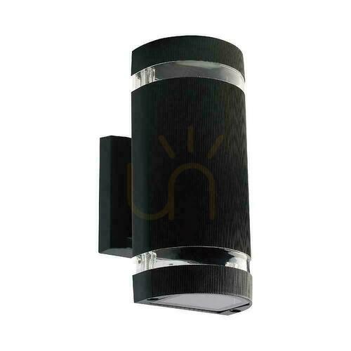 Skontrolujte Záhradné nástenné svietidlo V-TAC Black IP44 2xE27 Round Top Bottom VT-967