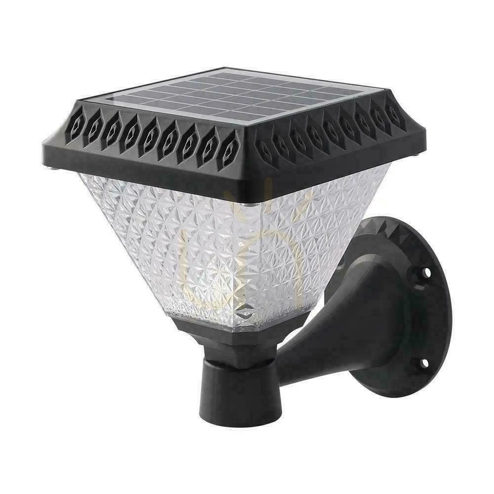 Skontrolujte V-TAC Solárna záhradná nástenná lampa s diaľkovým ovládaním 3v1 IP44 čierna štvorcová VT-972 3000K-4000K-6400K 75 3 roky záruka V-TAC Solárna záhradná nástenná lampa s diaľkovým ovládaním 3v1 IP44 čierna štvorcová VT-972 3000K-4000K-6400K 75 3 roky záruka