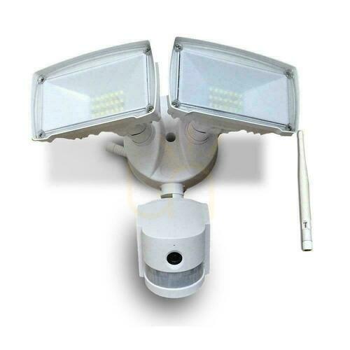 Skontrolujte Biely LED reflektor V-TAC VT-4818 18 W 6000 K 600 lm s Wi-Fi kamerou a PIR