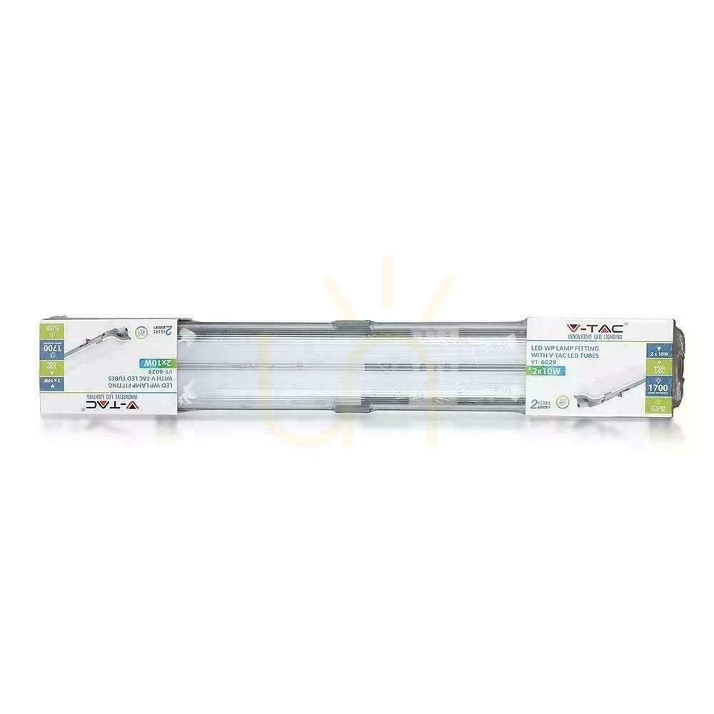 Šou V-TAC PC/PC 2x150cm LED hermetické svietidlo (2 x 22W) (LED trubice sú súčasťou dodávky) VT-15022 4000K 4000lm V-TAC PC/PC 2x150cm LED hermetické svietidlo (2 x 22W) (LED trubice sú súčasťou dodávky) VT-15022 4000K 4000lm