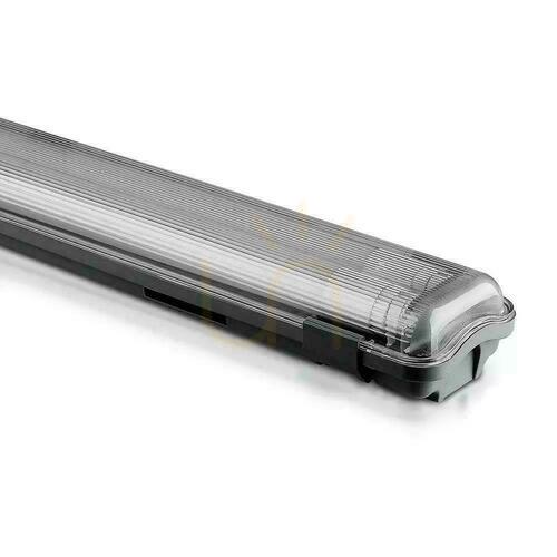 Skontrolujte V-TAC PC/PC 2x150cm LED hermetické svietidlo (2 x 22W) (LED trubice sú súčasťou dodávky) VT-15022 4000K 4000lm