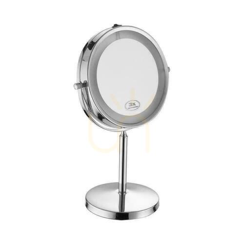 Skontrolujte V-TAC Prenosné zrkadlo 3W LED Kúpeľňa Makeup 4xAAA fi.17CM Chrome VT-7572 6400K 30lm