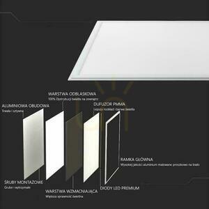 V-TAC 45W 1200x300 PMMA VT-12030 3000K 3600lm LED panel small 3