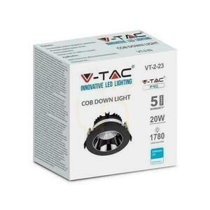 Stropné svietidlo V-TAC SAMSUNG CHIP 20W čierny náklon VT-2-13 4000K 1780lm 5 rokov záruka small 4