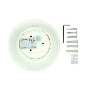 Vonkajšie nástenné LED svietidlo V-TAC VT-743 8W 4000K IP65 biele okrúhle ø18 cm small 2