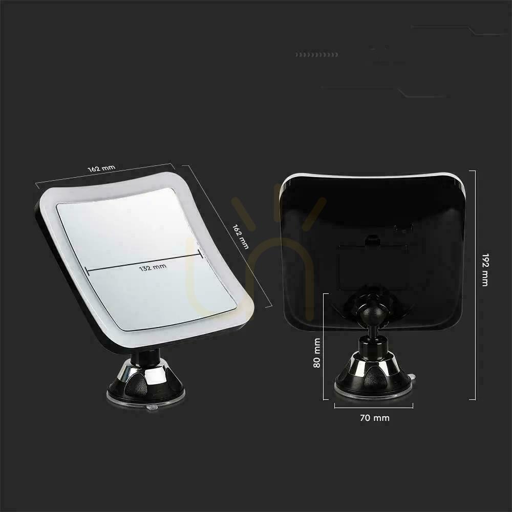 Skontrolujte V-TAC Prenosné zrkadlo 3,2 W LED Kúpeľňa Makeup 4xAAA fi.17CM Chrome VT-7573 6400K 30lm V-TAC Prenosné zrkadlo 3,2 W LED Kúpeľňa Makeup 4xAAA fi.17CM Chrome VT-7573 6400K 30lm