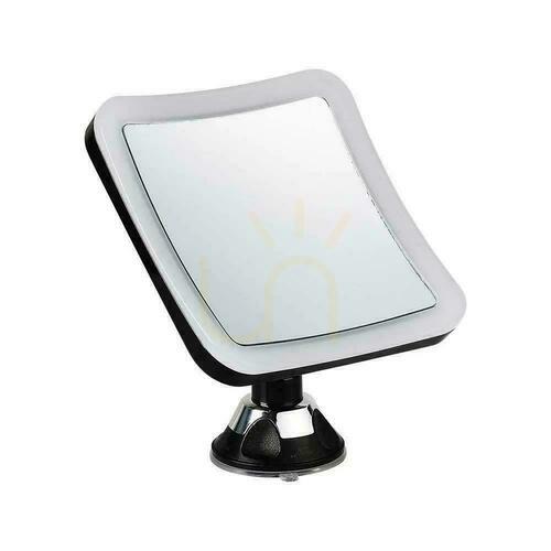 Skontrolujte V-TAC Prenosné zrkadlo 3,2 W LED Kúpeľňa Makeup 4xAAA fi.17CM Chrome VT-7573 6400K 30lm