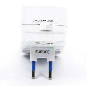 Univerzálny cestovný adaptér s ochranou 2xUSB 2A V-TAC small 2