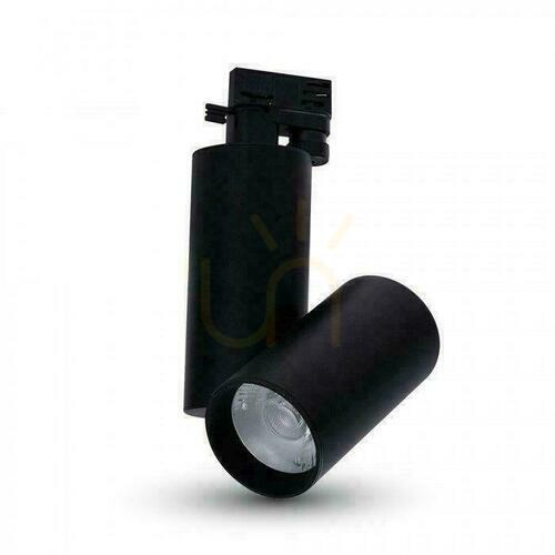 Skontrolujte LED svietidlo V-TAC Bus System 3F 30W 24st Black VT-4635B 6400K 2700lm 5 rokov záruka