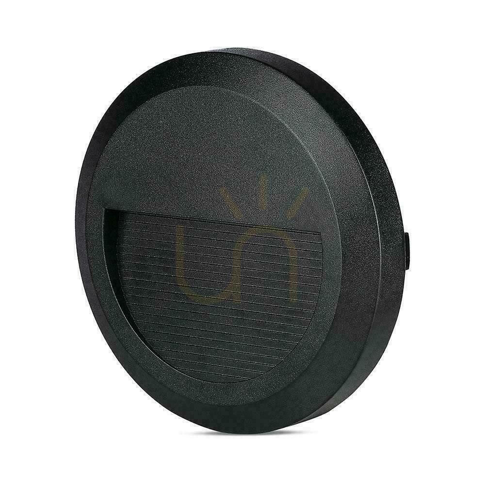 vyhliadka 2W LED svietidlo V-TAC na schody čierne okrúhle 230V IP65 VT-1142 4000K 60lm 2W LED svietidlo V-TAC na schody čierne okrúhle 230V IP65 VT-1142 4000K 60lm