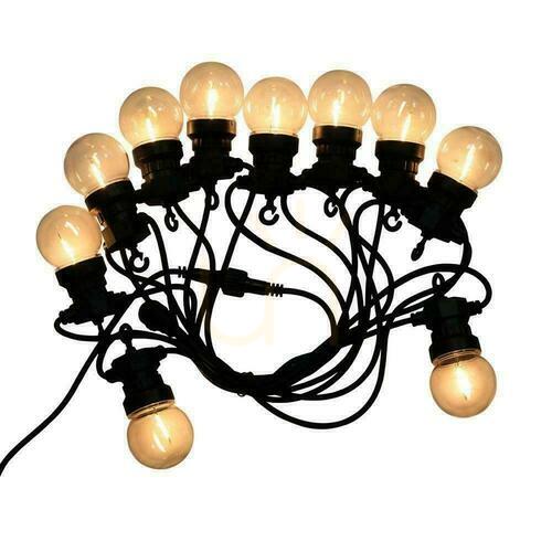 Skontrolujte V-TAC Záhradná girlanda (reťazec) 6W LED 5 metrov 10 žiaroviek 0,4W vlákno VT-71510 3000K 350lm