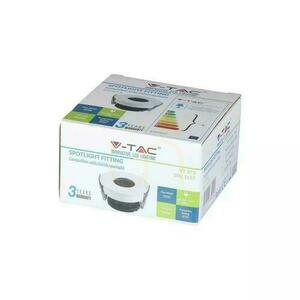 Zapustené bodové svietidlo V-TAC VT-873-WB pre GU10, biele s čiernym vnútorným krúžkom, okrúhle, Ø80 mm small 4