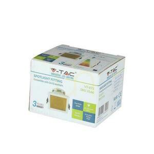 V-TAC GU10 zapustená sieťka biela/zlatá štvorcová VT-875-WG 3 roky záruka small 4