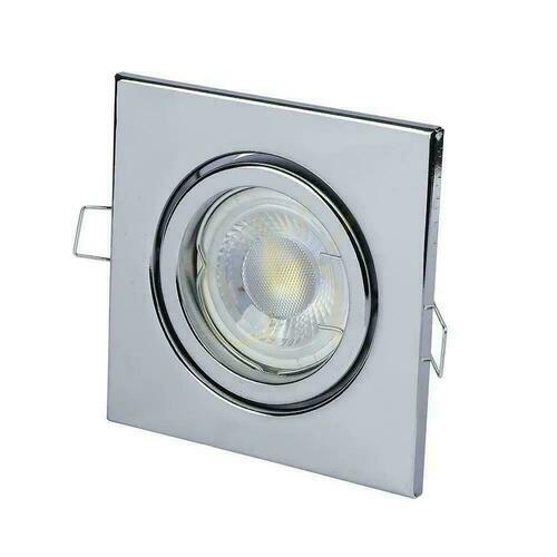 Skontrolujte Sieťovina V-TAC GU10 Square Movable Chrome VT-7227SQ-SS
