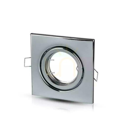 Skontrolujte Sieťovina V-TAC GU10 Square Movable Chrome VT-7227SQ-SS