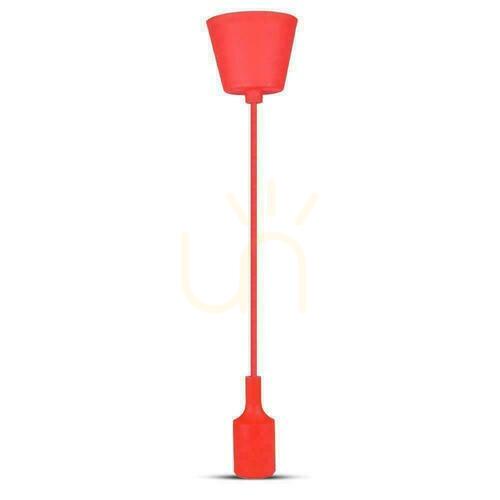 Skontrolujte V-TAC E27 Red VT-7228-R Silikónové závesné svietidlo 5 rokov záruka