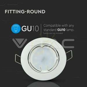 Podhľadové bodové svietidlo V-TAC VT-779 GU10 okrúhle, výklopné, biele, Ø82 mm, otvor 74 mm small 8