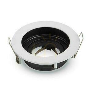 V-TAC Hliníkové očko GU10 okrúhle biele/čierne VT-781RD-WH small 0