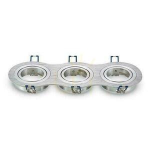 V-TAC Cast Aluminium Mesh 3xGU10 Round Brushed Aluminum VT-784RD-AB small 0