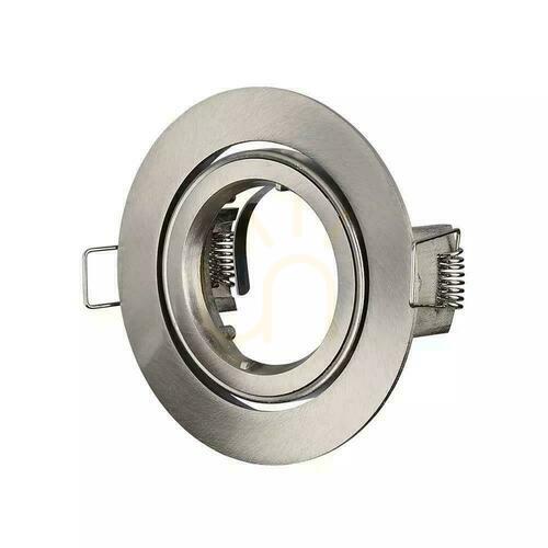 Skontrolujte V-TAC Hliníkový odliatok GU10 Round Movable Satin VT-775-SN Mesh.