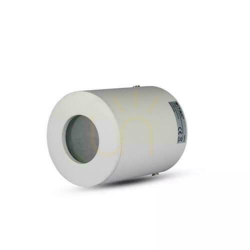 Skontrolujte V-TAC GU10 Povrchová montáž Okrúhle trubicové svietidlo so sklom Biele IP54 82x101 VT-711 Záruka 3 roky