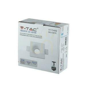 V-TAC GIPS GU10 zapustená okrúhla sieťka 120x120 biela VT-714 small 3