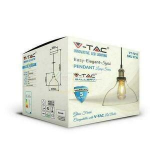 V-TAC LOFT závesné svietidlo Transparentné sklo fi245 VT-7210 Záruka 5 rokov small 1