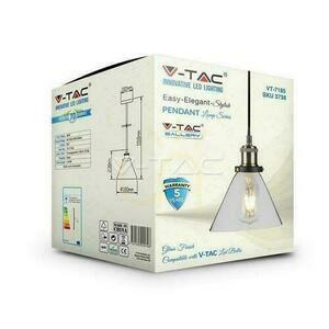 V-TAC LOFT Závesné svietidlo Vintage Transparent Glass fi180 VT-7185 Záruka 5 rokov small 1