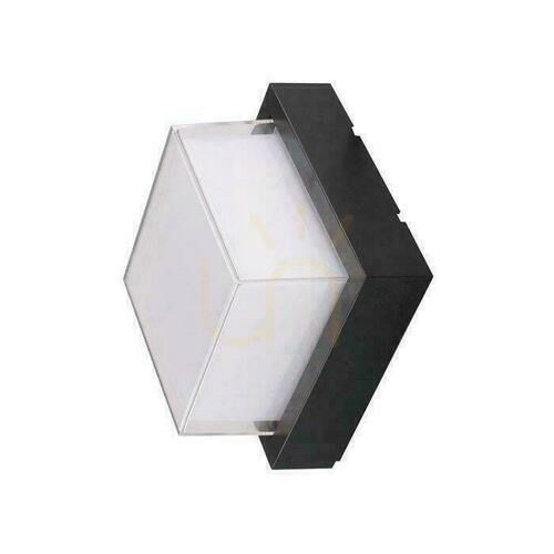 Skontrolujte V-TAC 7W LED čierne štvorcové svietidlo IP65 VT-831 3000K 700lm