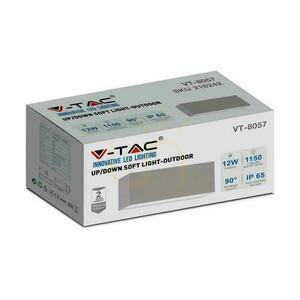V-TAC 12W LED nástenné svietidlo Top Down Gray IP65 VT-8057 3000K 1150lm 2 V-TAC 12W LED nástenné svietidlo Top Down Gray IP65 VT-8057 3000K 1150lm small 2