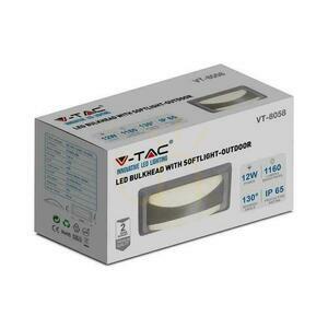 V-TAC 12W LED nástenné svietidlo sivé IP65 VT-8058 3000K 1160lm small 4