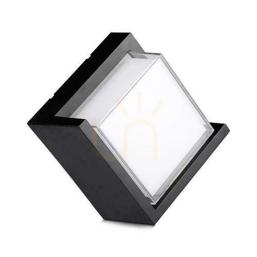 Skontrolujte V-TAC 12W LED nástenné svietidlo IP65 Black Square VT-827 4000K 1160lm