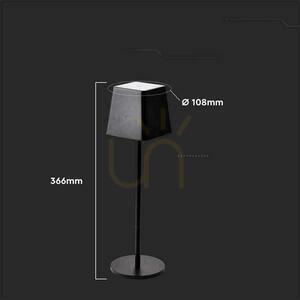 V-TAC 2W LED nabíjacia stmievateľná nočná lampa IP54 čierna VT-7563 3000K 200lm. small 5