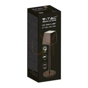 V-TAC 2W LED nabíjacia stmievateľná lampa na nočný stolík IP54 bronz Corten VT-7563 3000K 200lm small 5