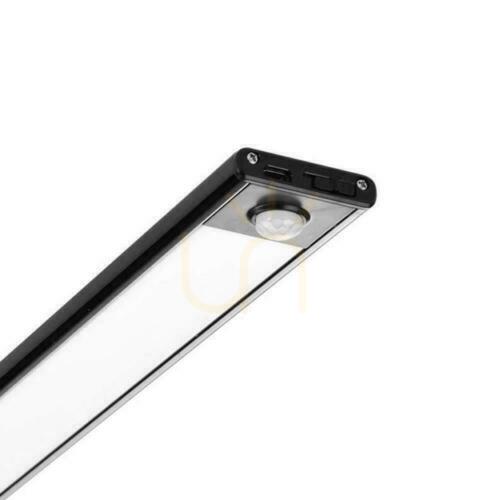 Skontrolujte V-TAC 2,5W LED svietidlo pod skrinku čierne Senzor pohybu Nabíjanie cez USB 60cm VT-8143 3000K 260lm