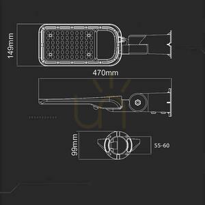 V-TAC SAMSUNG CHIP LED pouličné svietidlo s ovládaním a svetelným senzorom 50W 120Lm/W 6500K 5000lm 5 rokov záruka small 9
