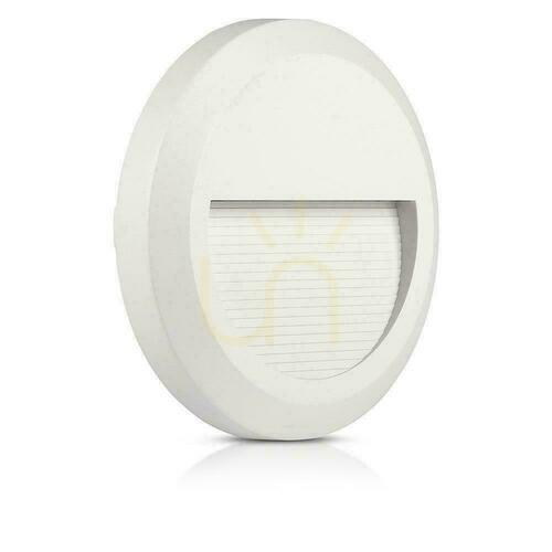 Skontrolujte Schodiskové svietidlo 2W LED V-TAC White Round 230V IP65 VT-1142 4000K 80lm