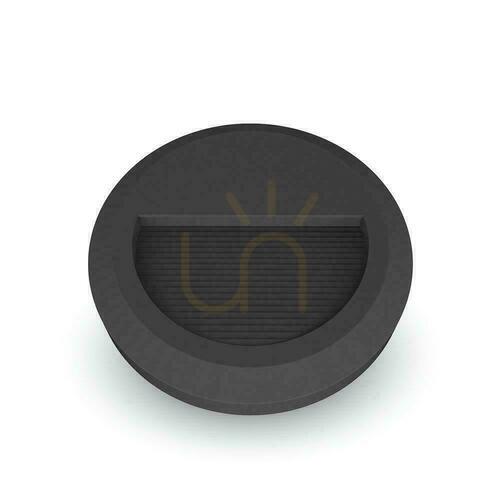 Skontrolujte 2W LED V-TAC schodiskové svietidlo čierne okrúhle 230V IP65 VT-1142 3000K 80lm