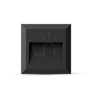 2W LED svietidlo V-TAC na schody čierne štvorcové 230V IP65 VT-1152 4000K 70lm small 0