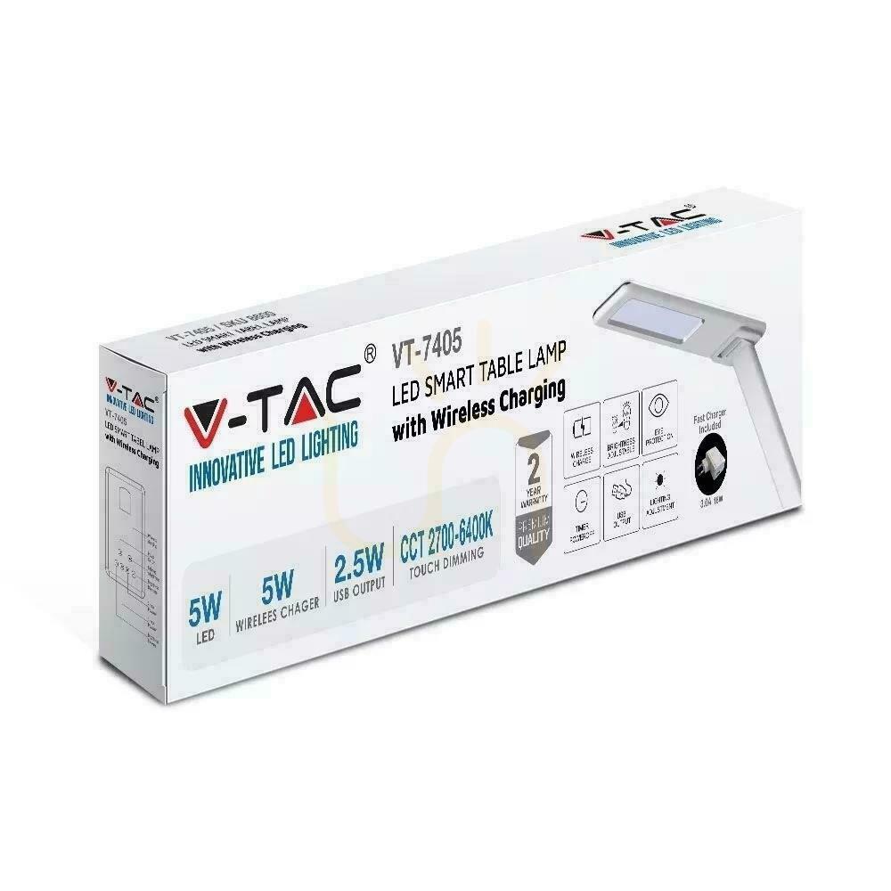 Šou V-TAC 4W indukčná stolová lampa 3v1 čierna VT-7405 3000K-6500K 500lm V-TAC 4W indukčná stolová lampa 3v1 čierna VT-7405 3000K-6500K 500lm