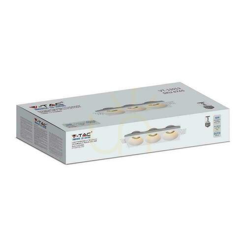 Skontrolujte V-TAC 3xGU10 Sadrové stropné svietidlo biele 280x100 VT-11013 3 roky záruka
