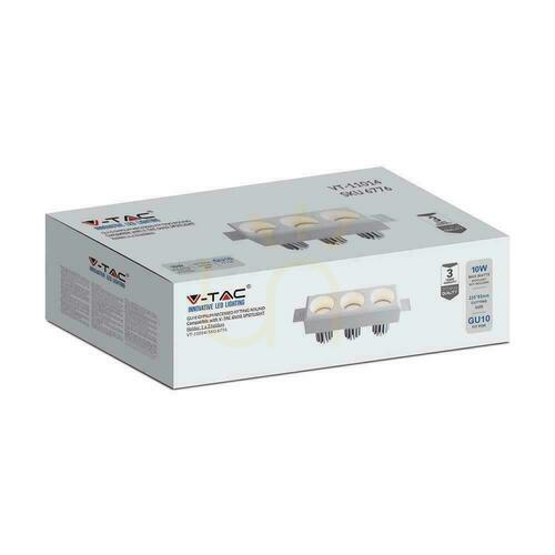 Skontrolujte Sadra V-TAC 3xGU10 Stropné svietidlo biele 220x80 3 roky záruka
