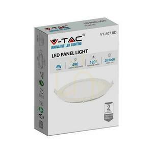 LED panel V-TAC Premium Downlight 6W Round fi120 VT-607 2700K 490lm small 2