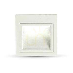 V-TAC 3W LED schodiskové svietidlo Square White 230V VT-1143 4000K 200lm. small 0