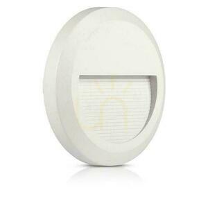 2W LED svietidlo V-TAC na schodisko biele okrúhle 230V IP65 VT-1142 3000K 80lm small 1