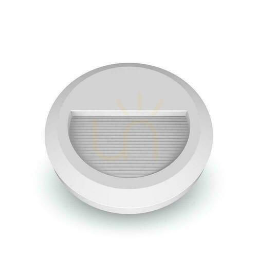 Skontrolujte 2W LED svietidlo V-TAC na schodisko biele okrúhle 230V IP65 VT-1142 3000K 80lm