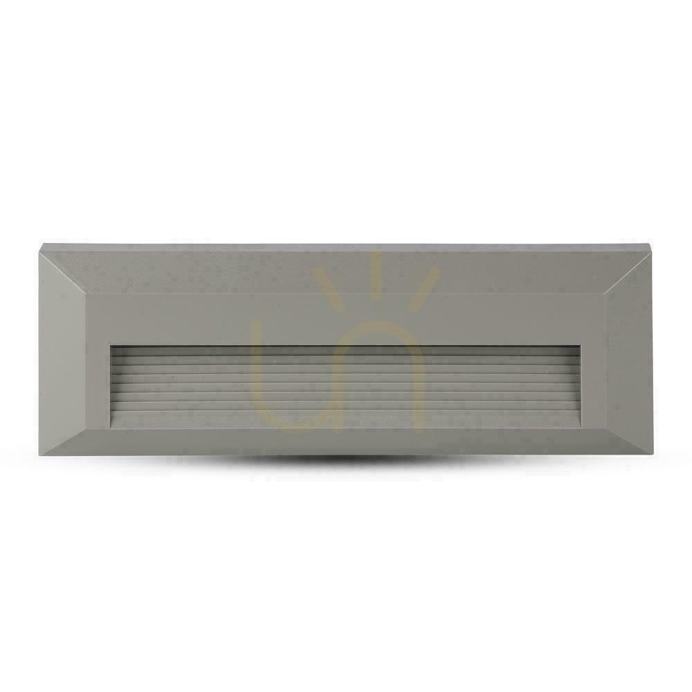 Náhľad 3W LED svietidlo V-TAC na schody sivý obdĺžnik 230V IP65 VT-1162 4000K 110lm 3W LED svietidlo V-TAC na schody sivý obdĺžnik 230V IP65 VT-1162 4000K 110lm